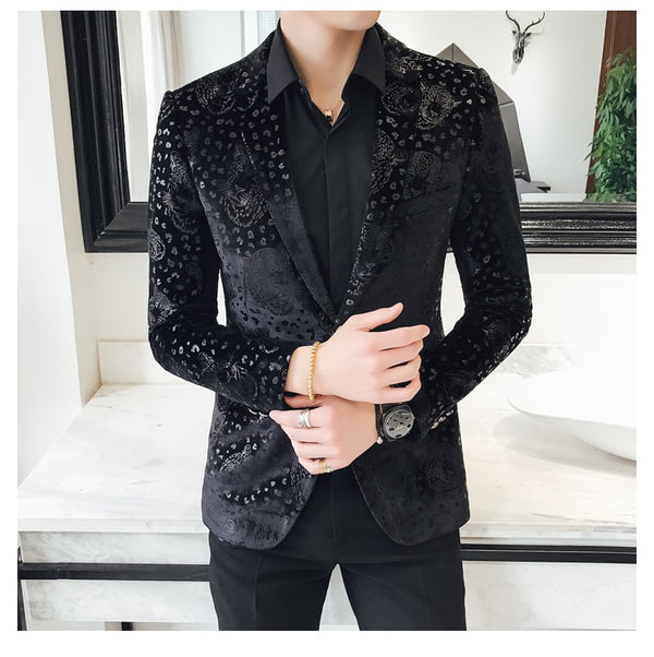 Blazer Men Luxury Business Casual 2018 New Blazer Hombre Suit Jacket M ...