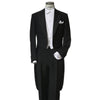Custom Made to Measure black tailcoats with left chest pocket,WHITE VEST,BESPOKE long tail tuxedo tailcoat,TAILORED EVENING SUIT
