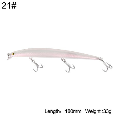 Kingdom Fishing Lure Sea Fishing Bait 180mm 29g/33g Floating And Slow Sinking Wobblers Jerkbait Minnow Six Color Model 5333-S