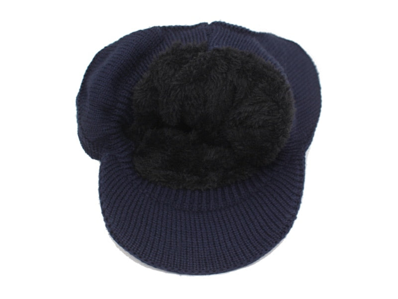 chicmaxonline Winter Hat Scarf Skullies Beanies For Men Knitted Hat Women Mask Thick Balaclava Earflap Wool Bonnet Male Beanie Hats Cap