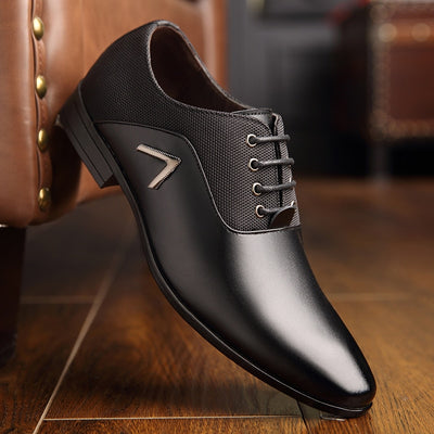 OSCO Men Dress Shoes Men Formal Shoes Leather Luxury Fashion Wedding Shoes Men Business Casual Oxford Shoes