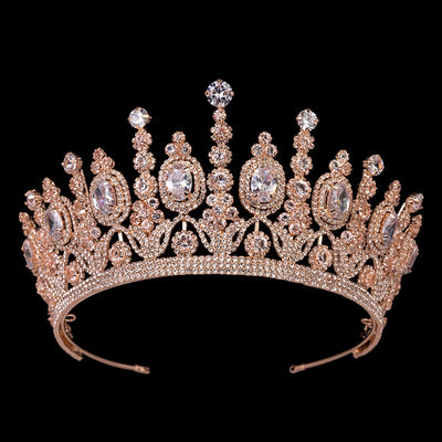 New Bridal Classical Couronne De Mariage Crowns 2018 Luxury Elliptical Zircon Wedding Party Big Crown For Women
