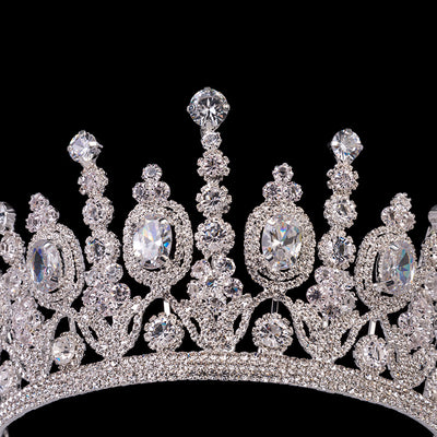 New Bridal Classical Couronne De Mariage Crowns 2018 Luxury Elliptical Zircon Wedding Party Big Crown For Women