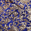 Mens Plus Size 5XL Fashion Shawl Lapel Floral Sequins Royal Blue Velvet Slim Fit Blazer Stage Singer Wedding Suit Jacket