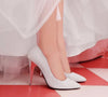 women pumps High thin heel bling Bridal wedding shoes classic