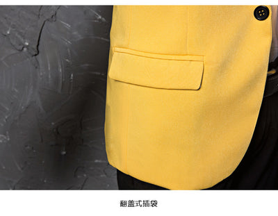 Mens Classic Plus Size 5XL Yellow Suit Jacket Fashion Casual Blazer Designs Costume Homme Stage Clothes For Singers