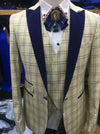 2018 New Lattice Checker Men Wedding Suits Slim Fit 3 Pieces Tuxedo Groom Groomsman Custom men suits for wedding traje hombre
