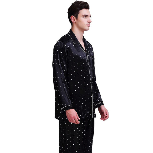 Mens Silk Satin Pajamas Set   Pyjamas  Set   PJS  Sleepwear Set   Loungewear U.S,S,M,L,XL,XXL,3XL , 4XL
