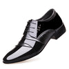 OSCO Formal Men PU Leather Shoes Italian Dress Male Footwear Pointed Toe Business Office Working Oxford Shoes Men