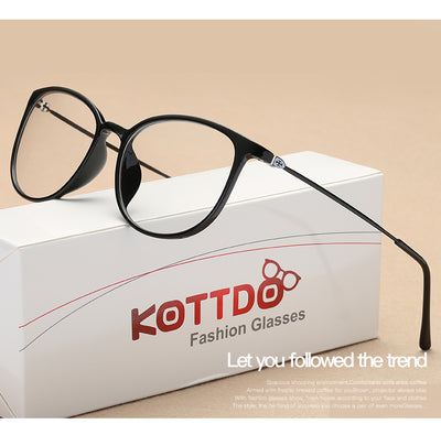 KOTTDO New Fashion Sexy Eyeglasses for Women Square Plastic Spectacles Glasses Frame Transparent clear Retro Myopia Eye Glasses