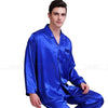 Mens Silk  Satin  Pajamas Set   Pyjamas  Set   Sleepwear  Loungewear  S~4XL