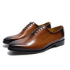FELIX CHU Men's Plain Toe Wholecut Oxford Genuine Leather Dress Shoes Brown Black Hand-Painted Shoes Male Formal Shoe Man Shoes