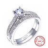 3 colors Couple Anniversary ring 5A Zircon Cz 925 sterling silver Engagement wedding Band rings for women Bridal Jewelry
