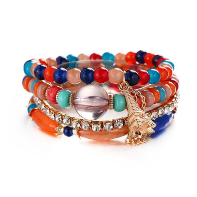 Natural Stone Beads Bracelets For Women Wing Tassel Charm Bracelets & Bangles Set Boho Vintage Jewelry pulseras mujer moda 2018