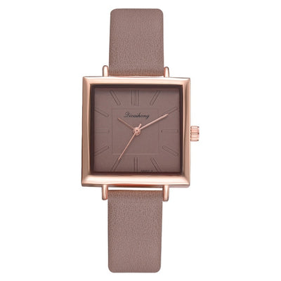Top Brand Square Women Bracelet Watch Contracted Leather Crystal WristWatches Women Dress Ladies Quartz Clock Dropshiping &Ff