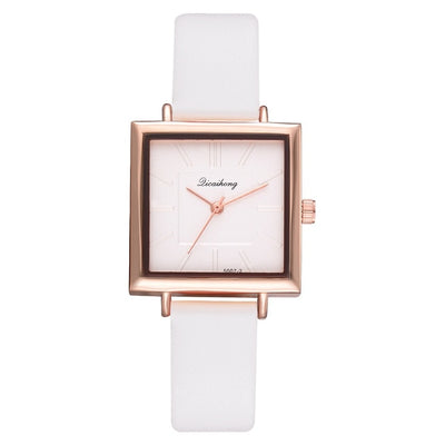 Top Brand Square Women Bracelet Watch Contracted Leather Crystal WristWatches Women Dress Ladies Quartz Clock Dropshiping &Ff