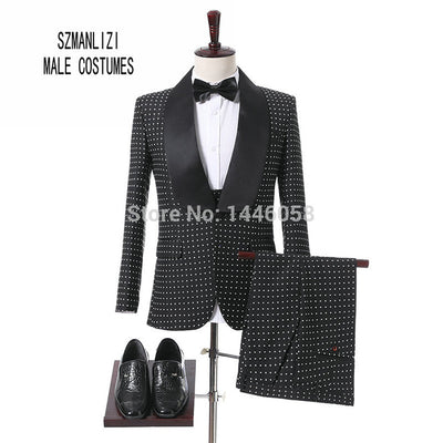 New Design 2018 Elegant Brand Slim Fit Smoking Suit Men Costume 3 Pieces Homme White Prom Tuxedo Groom Suits For Men Wedding
