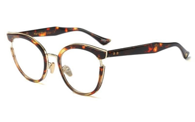 Women Cat Eye Glasses Frames Optical EyeGlasses Fashion Metal Frame Prescription Eyewear Computer Glasses 45376