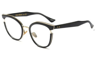 Women Cat Eye Glasses Frames Optical EyeGlasses Fashion Metal Frame Prescription Eyewear Computer Glasses 45376