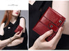 GZCZ Wallet Female Genuine Leather Women Purse Fashion Hasp Small Wallets Photo Holder Clamp For Money Money Bag Free Engraving