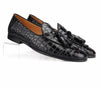 Black Crocodile Pattern Loafers Men Slippers Moccasins Man Flats Wedding Men's Dress  free shipping 5-10 daysTassels Casual Shoes Formal