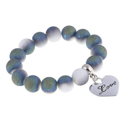 ZOSHI Romantic Vintage Bracelets For Women Heart Pendant Bracelets with bling crystal Beads Fit Pan Bracelets Jewelry