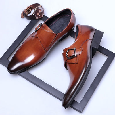 COSIDRAM Men British PU Leather Business Shoes Pointed Toe Fashion Shoes For Men Gold Hasp Casual Shoes Plus Size 48 RMC-225