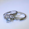 Brand Female Crystal White Wedding Ring Set Luxury 925 Silver Heart Engagement Ring Vintage Bridal Wedding Rings For Women