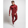 Autumn Mens Tracksuit Running Sets Long Sleeve Striped Jacket Joggers Fitness Pants Compression Sport Suit Gym Basketball Tights