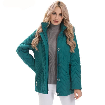 MS VASSA Plus size Parkas Women 2018 New Winter Autumn Ladies padding Jackets detachable hood with nice faux fur big size 5XL