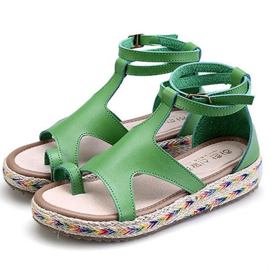 2018 summer new simple Roman shoes woman sandals casual platform shoes women sandals buckle flat sandals female shoes