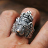 Punk Male Female Lion Finger Ring Stainles Steel Rings For Men And Women Vintage Animal Wedding Jewelry