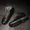 COSIDRAM Fashion Pu Leather Male Lace Up Warm Ankle Boots Men Boots Winter Shoes Men Sewing Brithsh Shoes BRM-064