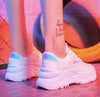 Women Casual Shoes 2018 Autumn Mesh Women Shoes Flats Platform Lace-Up Fashion Breathable Women Sneakers