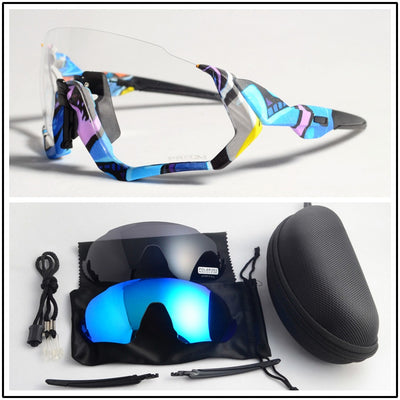 Photochromic Cycling Glasses Bike Goggles Bicycle Sport Sunglasses Men Women MTB Cycling Eyewear