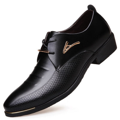OSCO New Arrival Formal Derby Man Dress Shoes Male PU Leather Handmade Oxfords Luxury Brand Men's Bridal Wedding Fashion Shoes