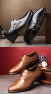 OSCO New Arrival Formal Derby Man Dress Shoes Male PU Leather Handmade Oxfords Luxury Brand Men's Bridal Wedding Fashion Shoes