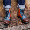 COSIDRAM Male Lace Up Warm Ankle Boots Men Pu Leather Boots Winter Shoes Fashion Men Brithsh Shoes 2018 BRM-078