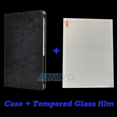 PU Leather Case For CHUWI Hi9 Air 10.1"Tablet , Protective Case Cover For 2018 CHUWI Hi9 Air 10.1" + 2pcs Screen Film