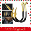 10pcs/Lot Fishing Hooks Fishhooks Fishing Accessories Supplies Lures Carp Fishing Tackle Barbed Colored Tungsten Alloy 15 Sizes