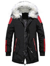 Big Fur Collar Jacket Men Winter Casual Thicken Long Coat Mens Outwear Leather Patchwork Jackets jaqueta masculina Dropshipping