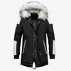 Big Fur Collar Jacket Men Winter Casual Thicken Long Coat Mens Outwear Leather Patchwork Jackets jaqueta masculina Dropshipping