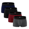 4Pcs/lot Brand Male Panties Breathable Men Boxers Cotton Underwear U convex pouch Underpants Homewear Shorts L XL XXL XXXL