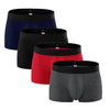 4Pcs/lot Brand Male Panties Breathable Men Boxers Cotton Underwear U convex pouch Underpants Homewear Shorts L XL XXL XXXL