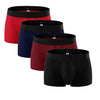 4Pcs/lot Brand Male Panties Breathable Men Boxers Cotton Underwear U convex pouch Sexy Underpants Homewear Shorts L XL XXL XXXL
