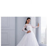 Ball Gown 2 in 1 Wedding Dresses 2019 Detachable train Lace Appliques Pearls Bridal Gowns Vestido