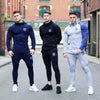 2018 New Sport Suit Men Bodybuilding Jacket Pants Sports Suits Basketball Tights Clothes Gym Fitness Running Set Men Tracksuits