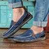 classic canvas shoes men 2019 lazy shoes blue grey green canvas moccasin men slip on loafers washed denim casual flats