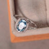 Female Crystal Zircon Stone Ring 925 Silver Purple Green Water Blue Ring Wedding Band Jewelry Promise Engagement Rings For Women