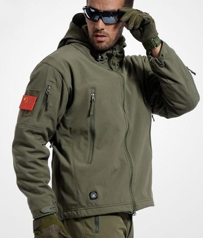 aichAngeI Army Camouflage Man Coat Military Jacket Waterproof Windbreaker Tactical Softshell Hoodie Jacket  Winter Outwear